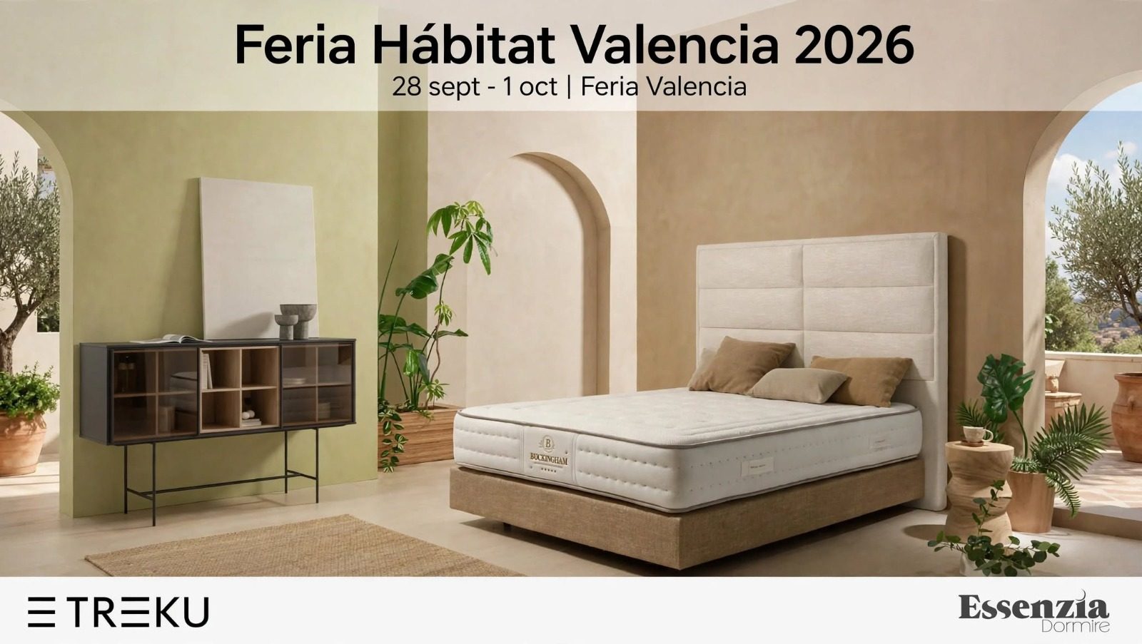 Feria Hábitat Valencia 2026, 28 de septiembre a 1 de octubre, con Treku y Essenzia Dormire